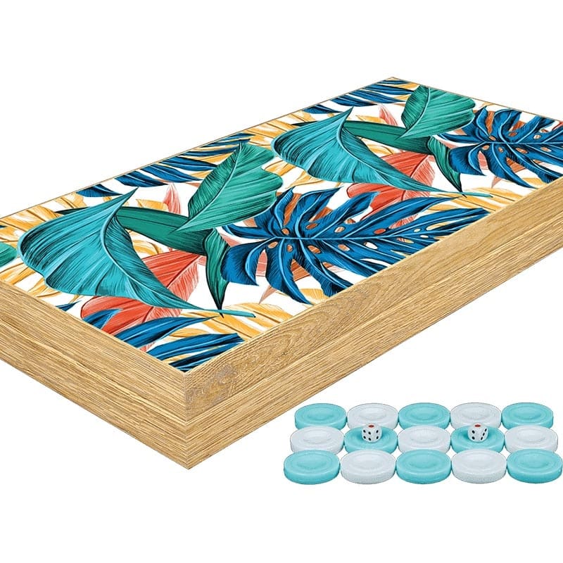 Backgammon de luxe coloris tropical_1