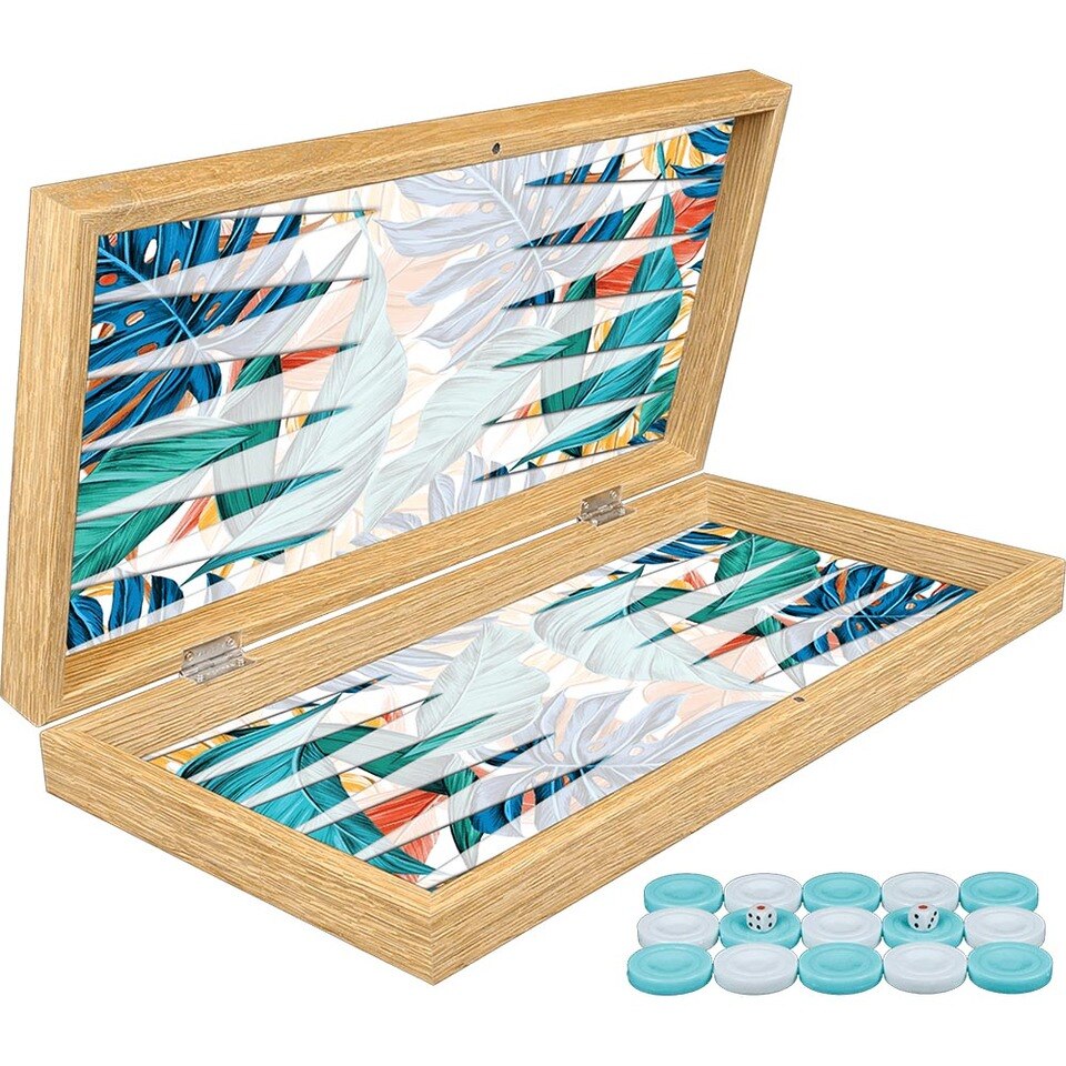 Backgammon de luxe coloris tropical_3