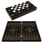 Jeu de Backgammon de luxe avec motif antique_1